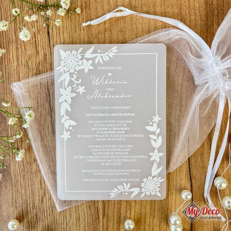 Ekskluzywne zaproszenia ślubne - PREMIUM